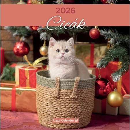 Falinaptár 2026 Lizzy lemez 30x30cm Cicák