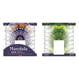 Falinaptár 2026 TOPTIMER T090 220x220mm Mandala, mágneses kétheti