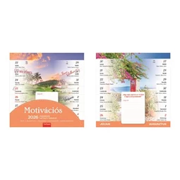 Falinaptár 2026 TOPTIMER T090 220x220mm Motivációs, mágneses kétheti