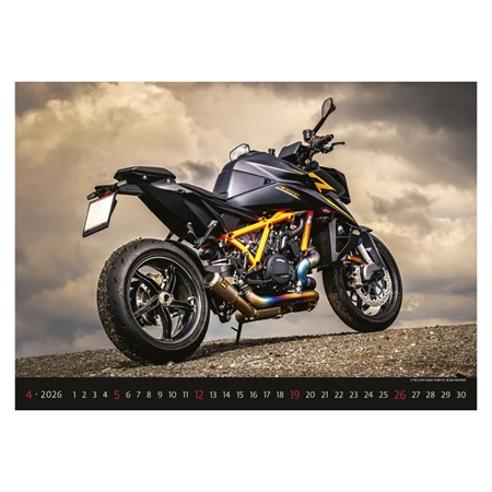 Falinaptár 2026 TOPTIMER T092 450x315mm fekvő Motorbikes