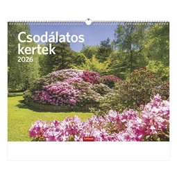 Falinaptár 2026 TOPTIMER T093 420x310mm fekvő Csodálatos kertek