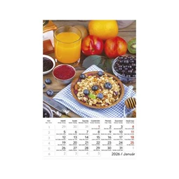Falinaptár 2026 TOPTIMER T094 220x330mm álló Gourmet