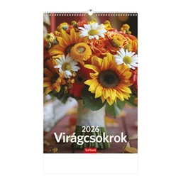 Falinaptár 2026 TOPTIMER T094 220x330mm álló Virágcsokrok