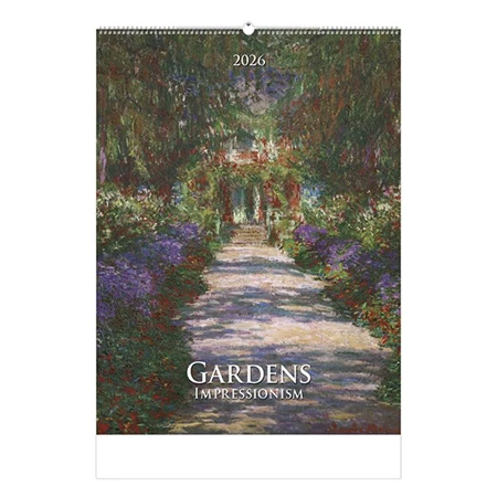 Falinaptár 2026 TOPTIMER T096 420x560mm álló Gardens impressionism