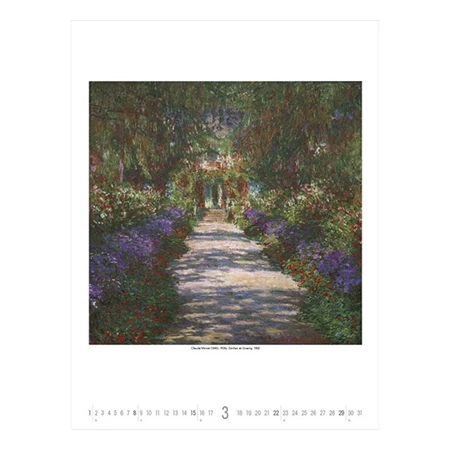 Falinaptár 2026 TOPTIMER T096 420x560mm álló Gardens impressionism