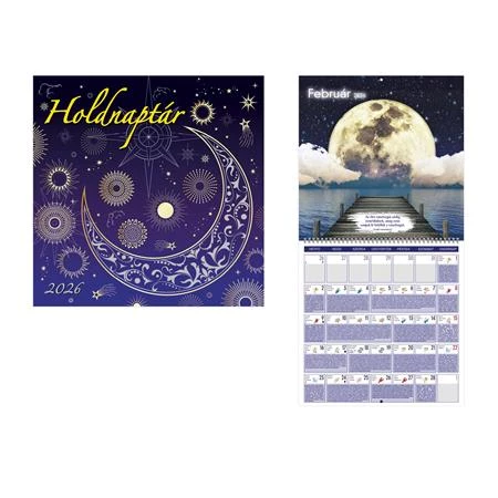 Falinaptár 2026 TOPTIMER T097 300x600mm Holdnaptár