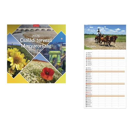 Falinaptár 2026 TOPTIMER T098 290x580mm álló Családi tervező Magyarország