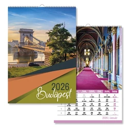 Falinaptár 2026 pd 21x30cm Budapest