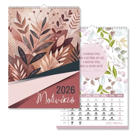 Falinaptár 2026 pd 30x42cm Motiváció