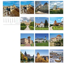 Falinaptár 2027 B/4 LIZZYCALENDAR spirál, Magyar várak és kastélyok