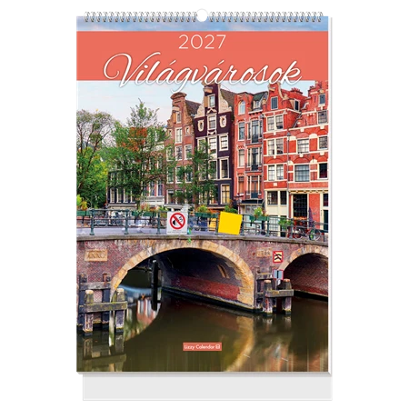 Falinaptár 2027 B/4 LIZZYCALENDAR spirál, Világvárosok