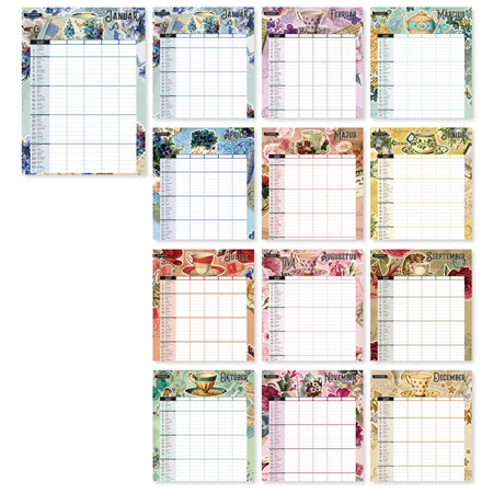 Falinaptár 2027 B/4 LIZZYCALENDAR spirál scrapbook, Anyu tervezője