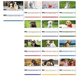 Falinaptár 2027 LIZZYCALENDAR kéthetes tervező mágneses Kutyák