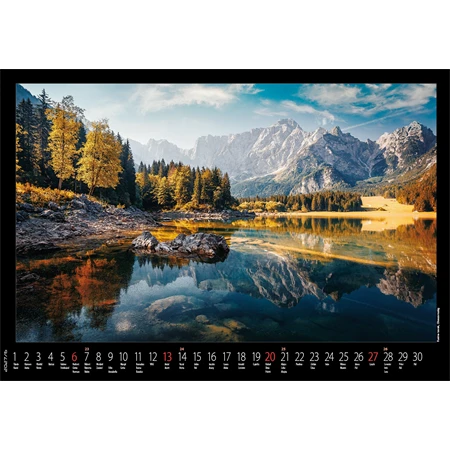 Falinaptár 2027 REAL 460 x 320mm Hegyek spirálos 6091