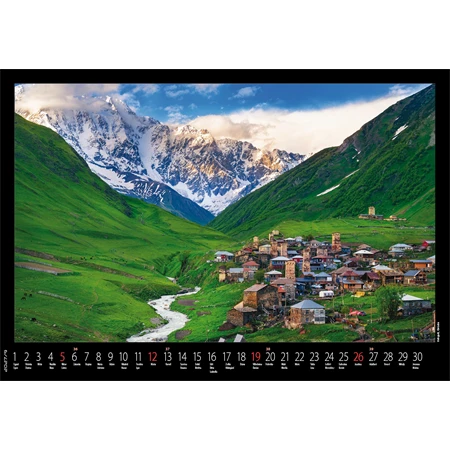 Falinaptár 2027 REAL 460 x 320mm Hegyek spirálos 6091
