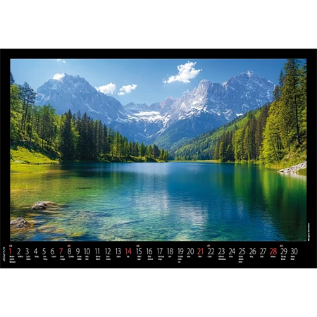 Falinaptár 2027 REAL 460 x 320mm Hegyek spirálos 6091