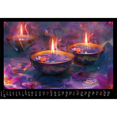 Falinaptár 2027 REAL 460 x 320mm Meditáció spirálos 6091