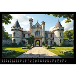Falinaptár 2027 REAL 460 x 320mm Várak, kastélyok spirálos 6091