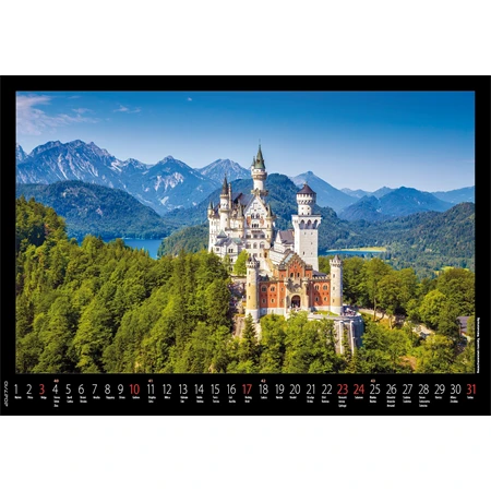 Falinaptár 2027 REAL 460 x 320mm Várak, kastélyok spirálos 6091