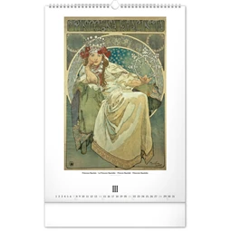 Falinaptár 2027 REAL 460 x 330mm Alphones Mucha