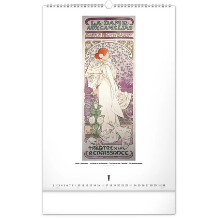 Falinaptár 2027 REAL 460 x 330mm Alphones Mucha