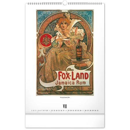 Falinaptár 2027 REAL 460 x 330mm Alphones Mucha