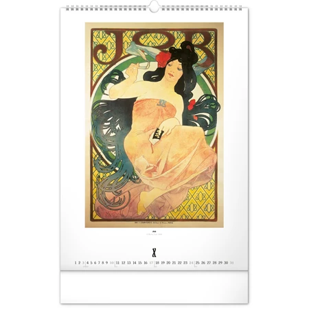 Falinaptár 2027 REAL 460 x 330mm Alphones Mucha