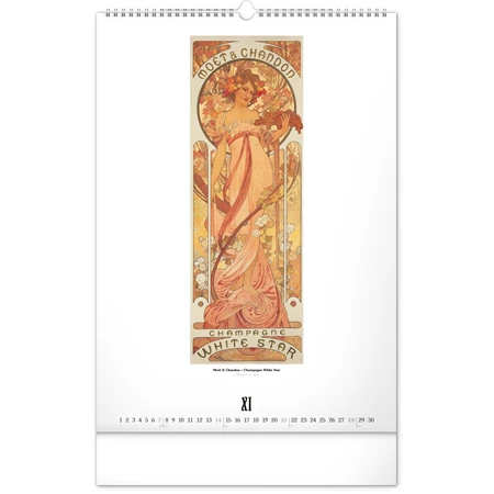 Falinaptár 2027 REAL 460 x 330mm Alphones Mucha