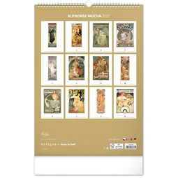 Falinaptár 2027 REAL 460 x 330mm Alphones Mucha