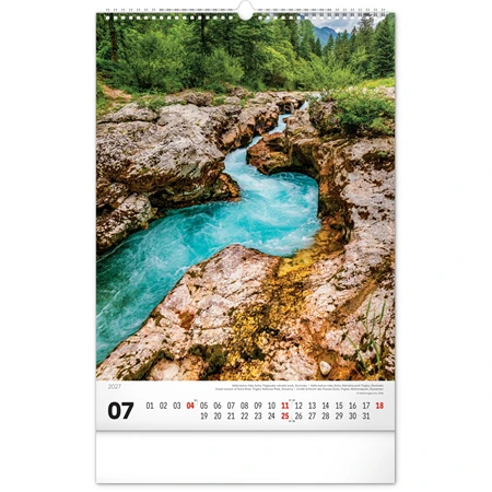 Falinaptár 2027 REAL 460 x 330mm Aqua