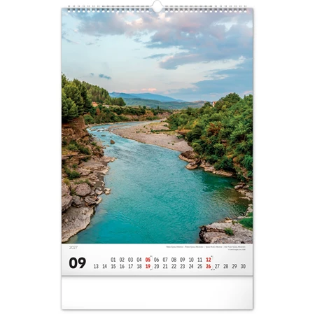 Falinaptár 2027 REAL 460 x 330mm Aqua