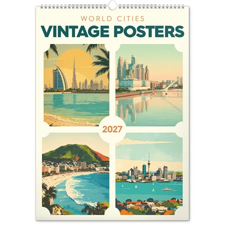 Falinaptár 2027 REAL 460 x 330mm Vintage posters - World Cities