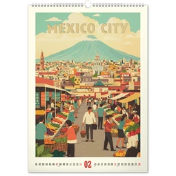 Falinaptár 2027 REAL 460 x 330mm Vintage posters - World Cities