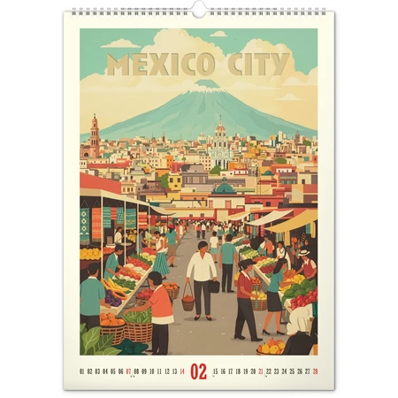 Falinaptár 2027 REAL 460 x 330mm Vintage posters - World Cities