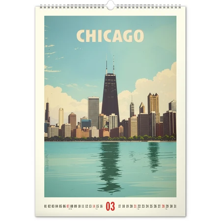 Falinaptár 2027 REAL 460 x 330mm Vintage posters - World Cities