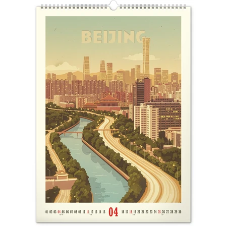 Falinaptár 2027 REAL 460 x 330mm Vintage posters - World Cities
