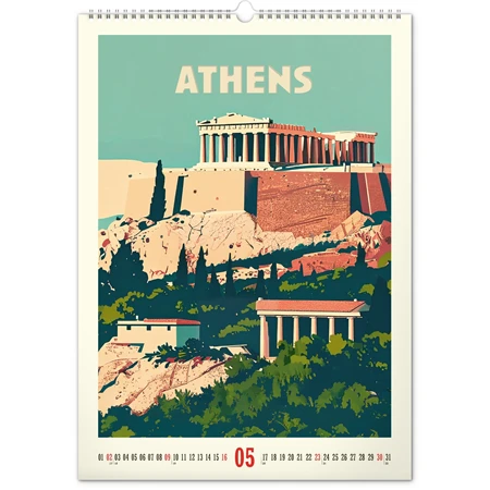 Falinaptár 2027 REAL 460 x 330mm Vintage posters - World Cities