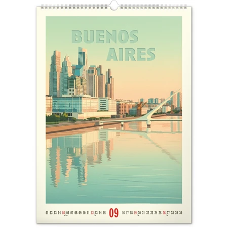 Falinaptár 2027 REAL 460 x 330mm Vintage posters - World Cities