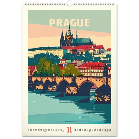 Falinaptár 2027 REAL 460 x 330mm Vintage posters - World Cities