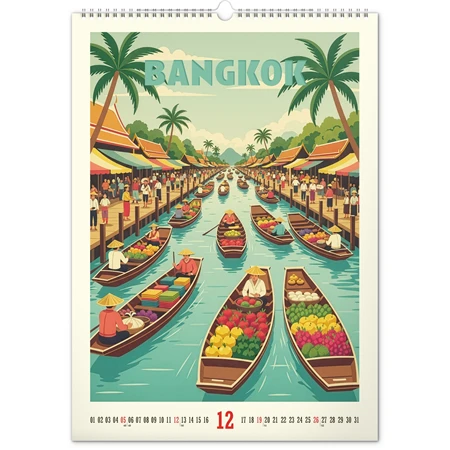 Falinaptár 2027 REAL 460 x 330mm Vintage posters - World Cities