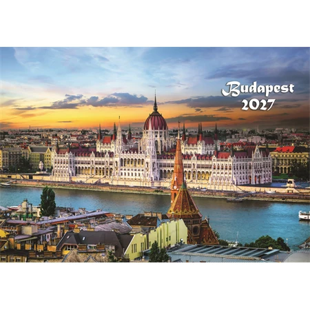 Falinaptár 2027 REAL 460x320mm Budapest spirálos 6091
