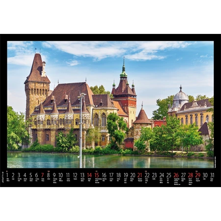 Falinaptár 2027 REAL 460x320mm Budapest spirálos 6091