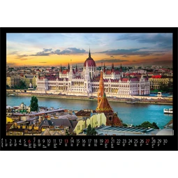 Falinaptár 2027 REAL 460x320mm Budapest spirálos 6091