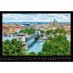 Falinaptár 2027 REAL 460x320mm Budapest spirálos 6091