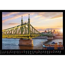 Falinaptár 2027 REAL 460x320mm Budapest spirálos 6091
