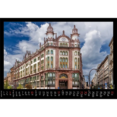Falinaptár 2027 REAL 460x320mm Budapest spirálos 6091