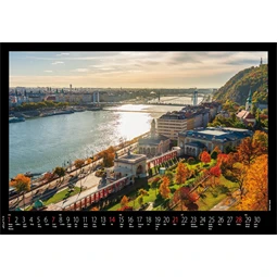 Falinaptár 2027 REAL 460x320mm Budapest spirálos 6091