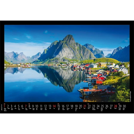 Falinaptár 2027 REAL 460x320mm Európa spirálos 6091