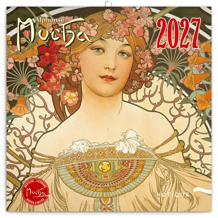 Falinaptár 2027 REAL lemez 300 x 600mm Alphonse Mucha
