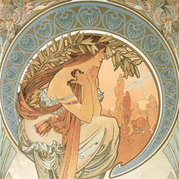 Falinaptár 2027 REAL lemez 300 x 600mm Alphonse Mucha